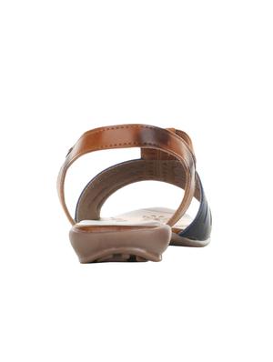 navy back strap sandals - 15438566 - Standard Image - 3
