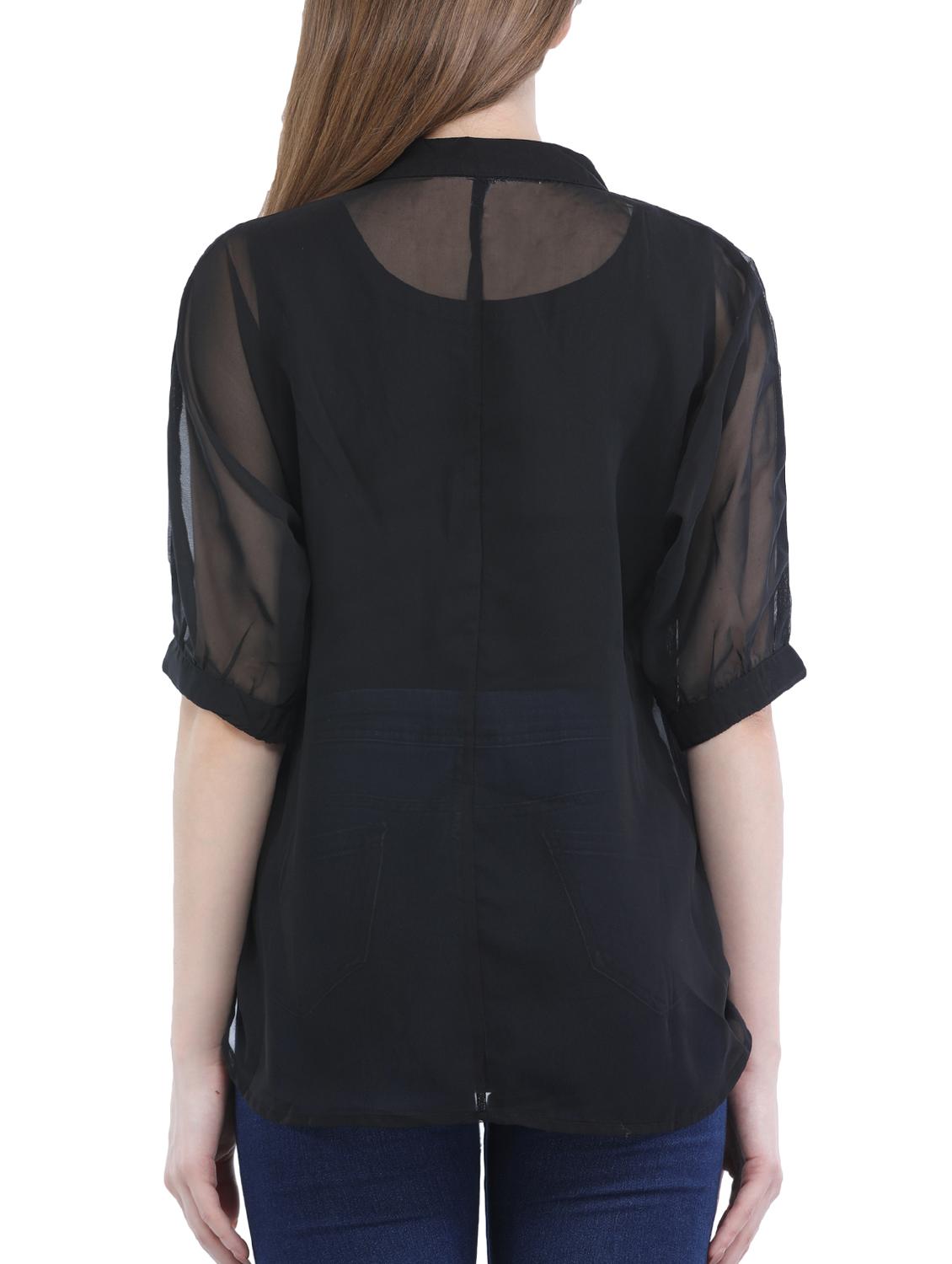 sheer patch pocket detail shirt - 15438726 - Zoom Image - 3