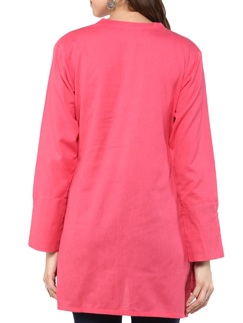 button down solid tunic - 15439022 - Zoom Image - 3