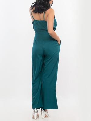 full leg pleated cami jumpsuit - 15439201 - Standard Image - 3