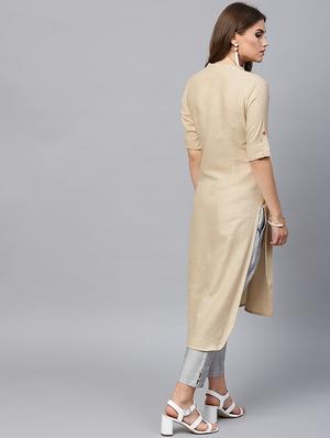 Embroidered patch work kurta - 15440550 - Standard Image - 3