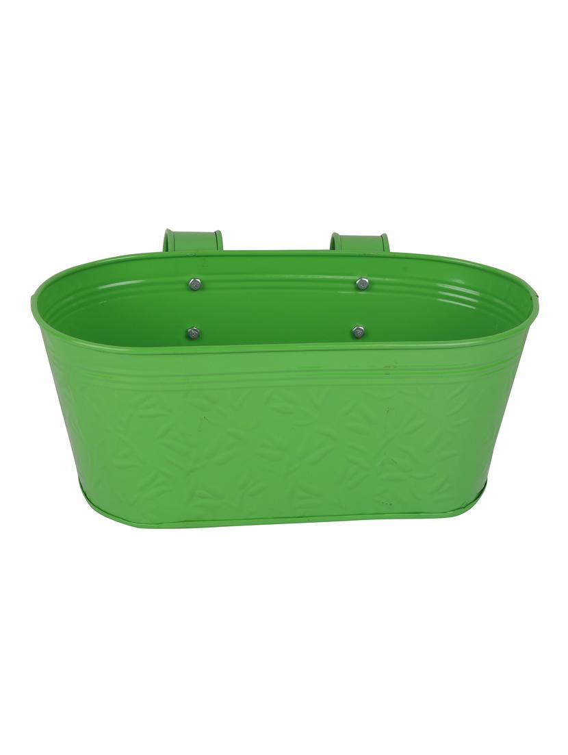 wonderland ( set of 2 ) 12 inch self embossed railing planters in green - 15440918 - Zoom Image - 3