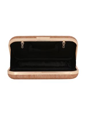 brown shimmer box clutch - 15441161 - Standard Image - 3