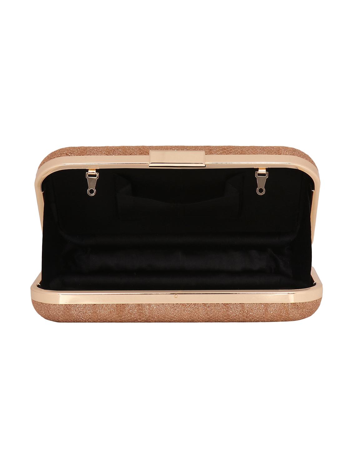 brown shimmer box clutch - 15441161 - Zoom Image - 3