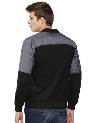 black cotton casual jacket - 15443872 - Standard Image - 3