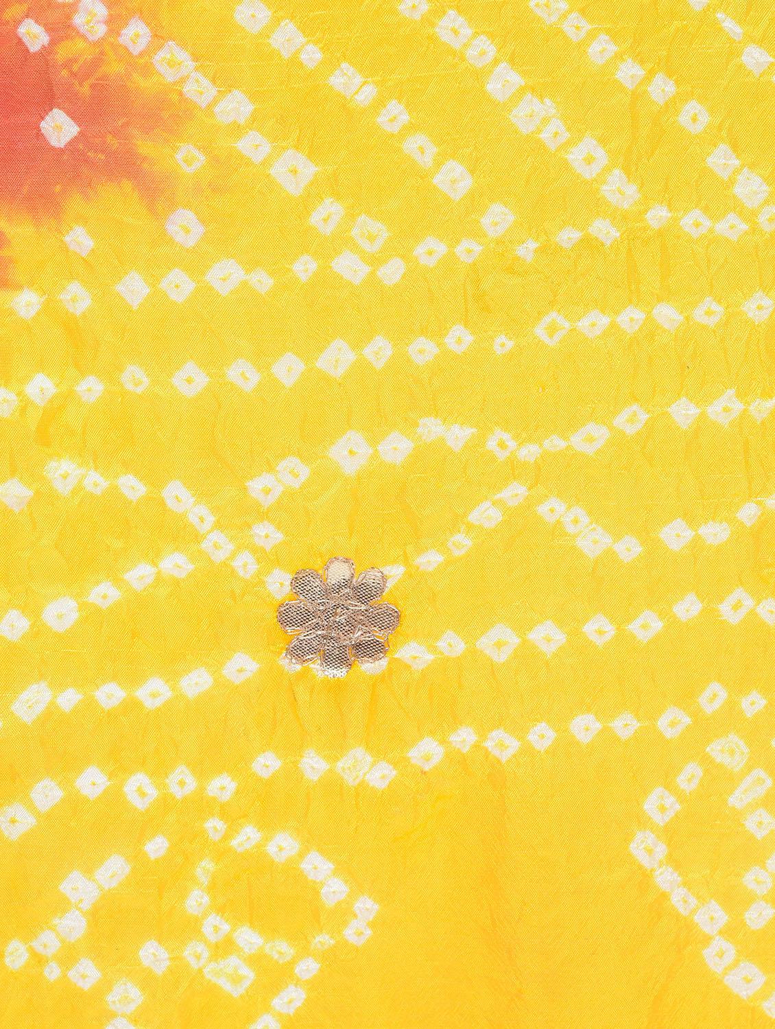 multi colored art silk bandhani dupatta - 15444186 - Zoom Image - 3