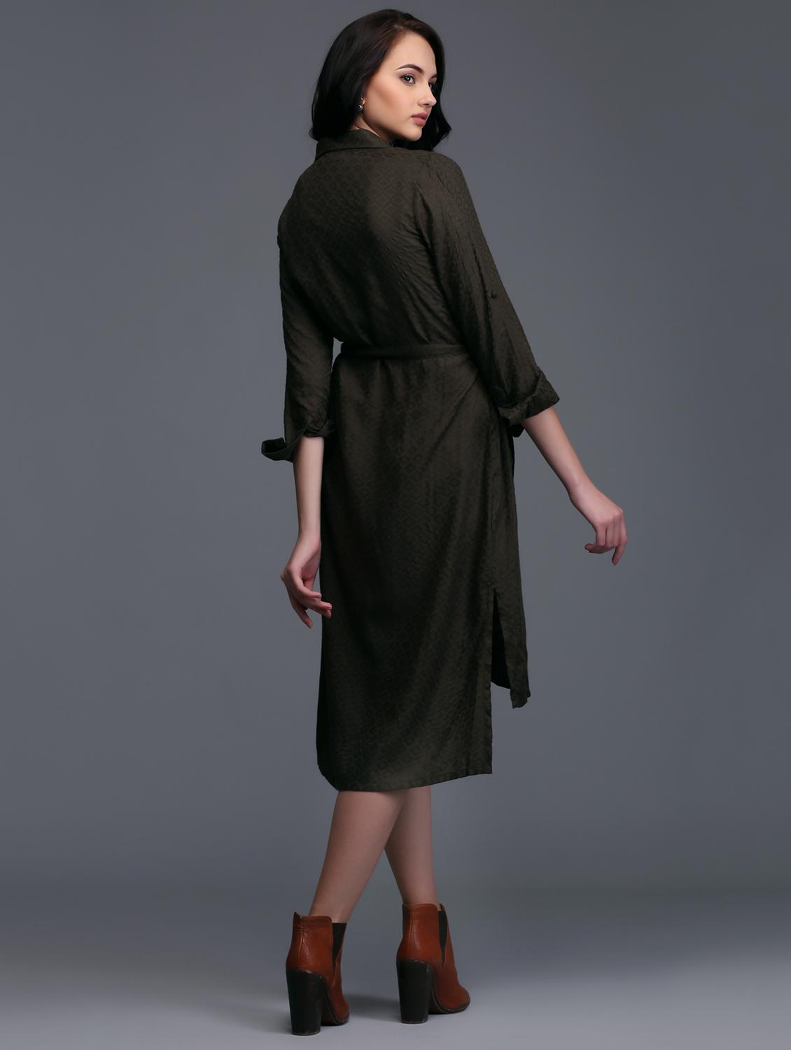 button down high-low belted dress - 15445178 - Zoom Image - 3