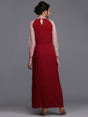 laced sleeve cutout detail maxi Dress - 15445199 - Standard Image - 3