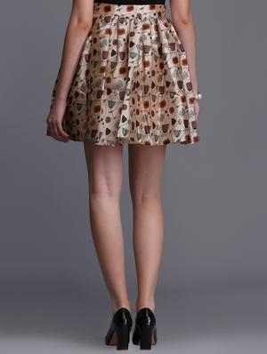 flared printed mini skirt - 15445281 - Standard Image - 3