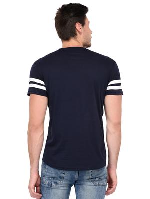 navy blue cotton chest print tshirt - 15446608 - Standard Image - 3
