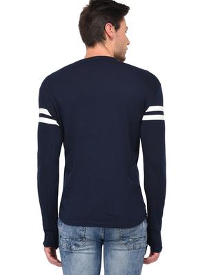 blue cotton thumbhole t-shirt - 15447105 - Standard Image - 3