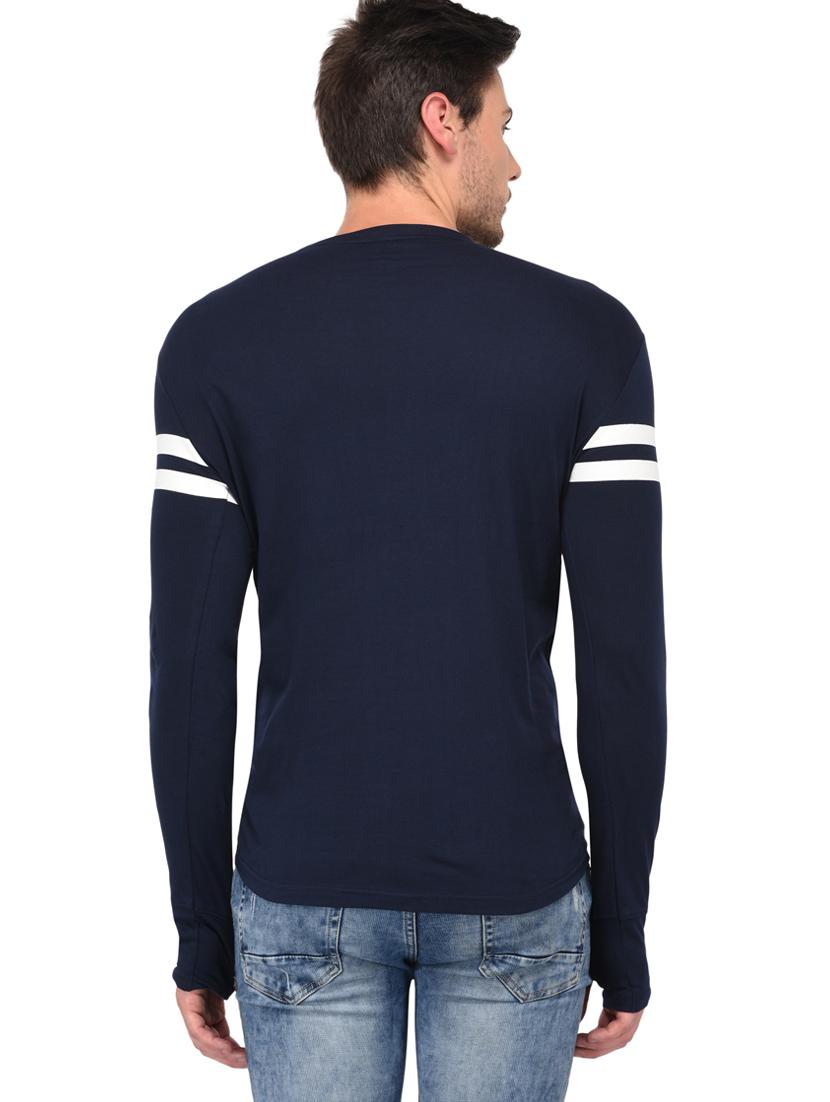 blue cotton thumbhole t-shirt - 15447105 - Zoom Image - 3
