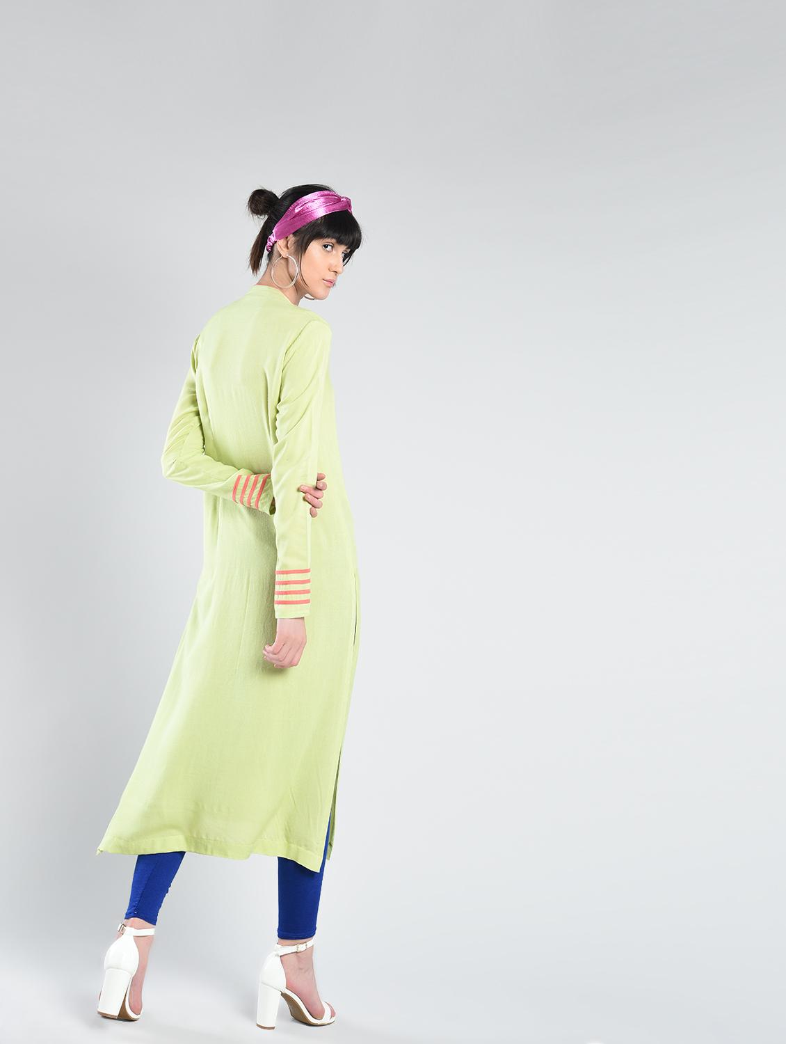 straight kurta with tassels - 15448002 - Zoom Image - 3