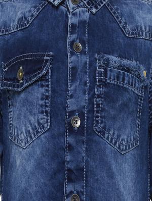 dark blue cotton shirt - 15448669 - Standard Image - 3