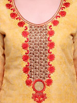 embroidered unstitched palazzo suit - 15449495 - Standard Image - 3