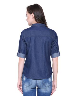 patch pocket detail denim shirt - 15451197 - Standard Image - 3