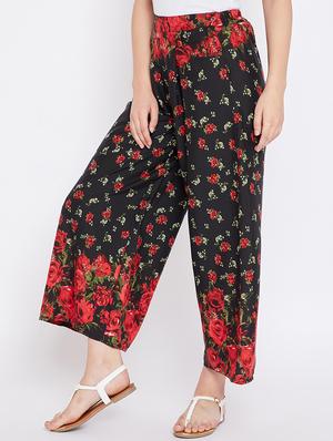 floral straight palazzo - 15452485 - Standard Image - 3