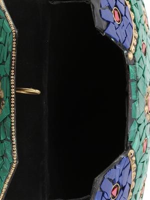 green metal box clutch - 15452828 - Standard Image - 3