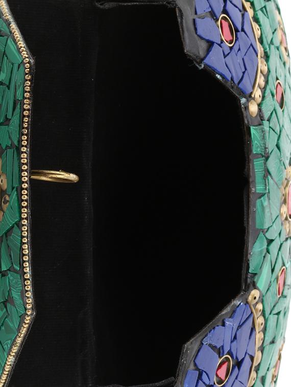 green metal box clutch - 15452828 - Zoom Image - 3
