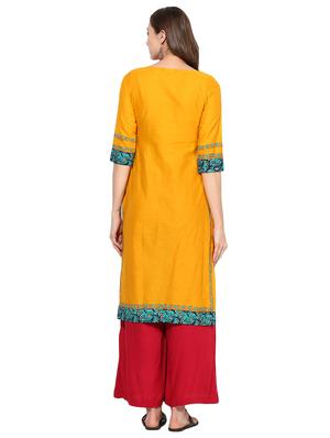 straight printed kurta - 15454809 - Standard Image - 3