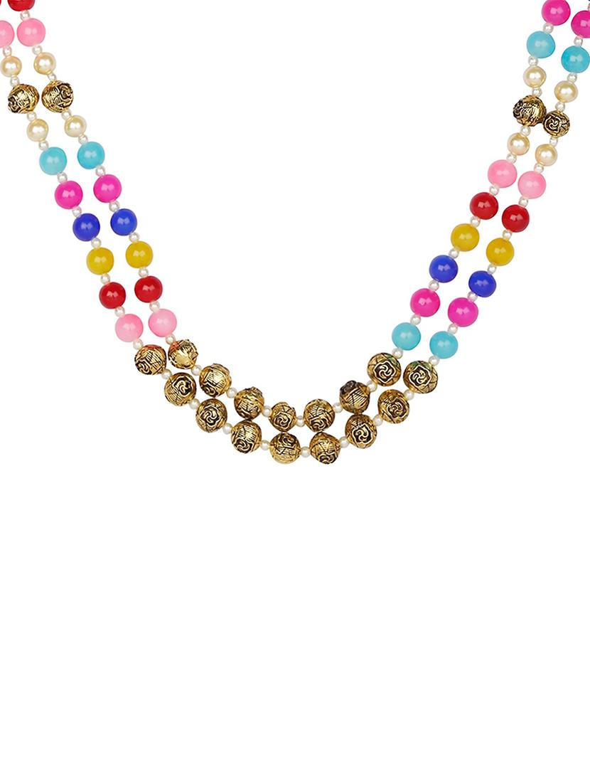 pink metal bridal necklace - 15456527 - Zoom Image - 3