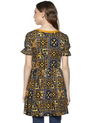 printed angrakha kurti - 15458308 - Standard Image - 3