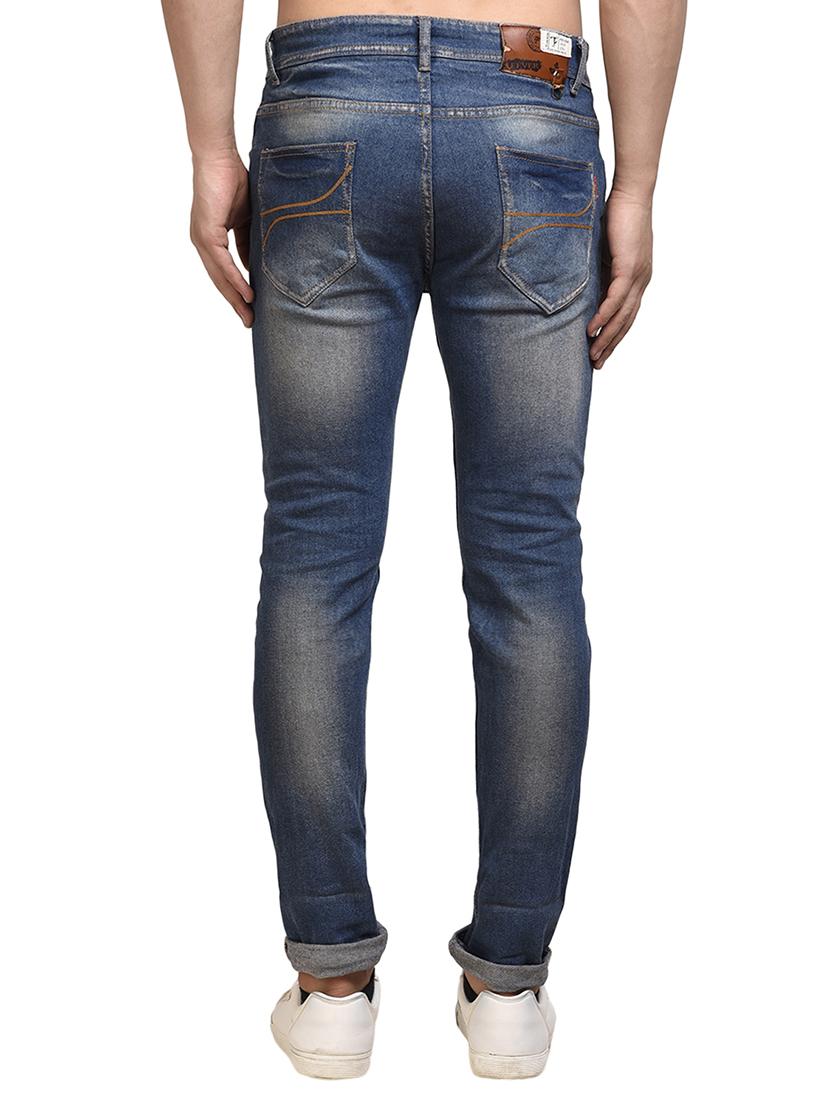 blue cotton washed jeans - 15458614 - Zoom Image - 3