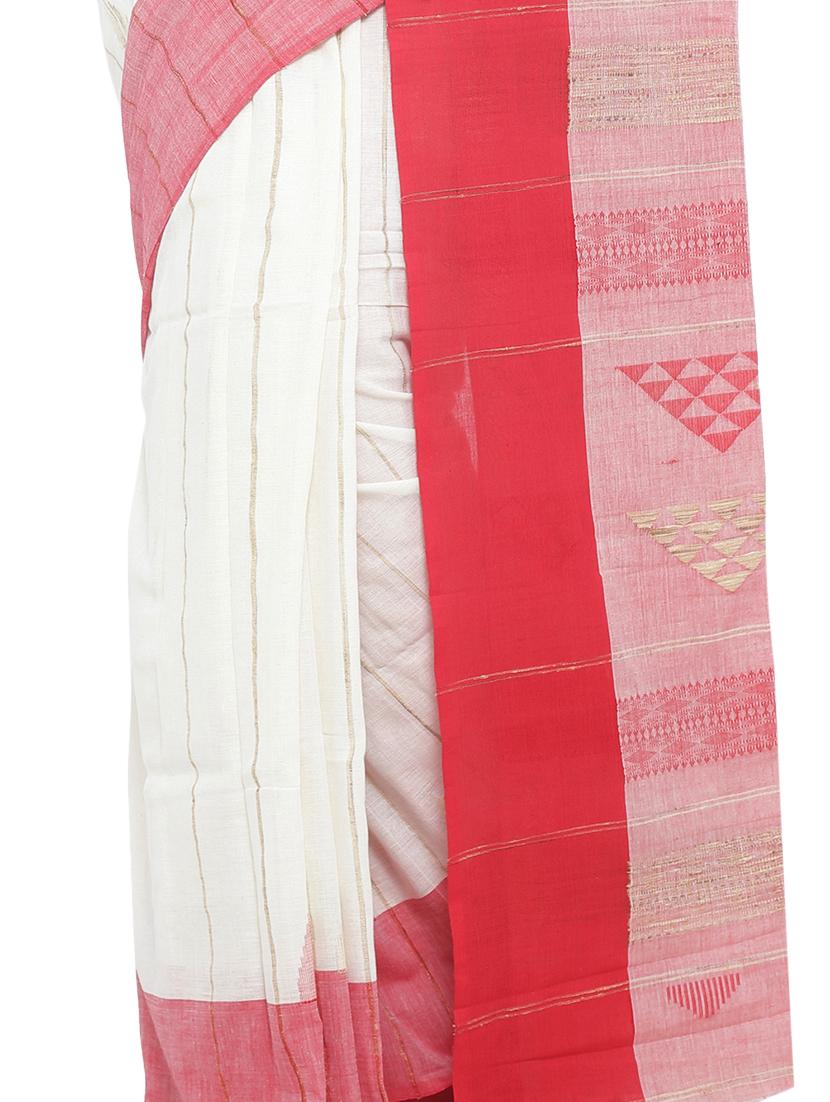 Stripes handloom saree - 15458722 - Zoom Image - 3
