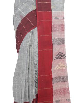 Stripes handloom saree - 15458728 - Standard Image - 3