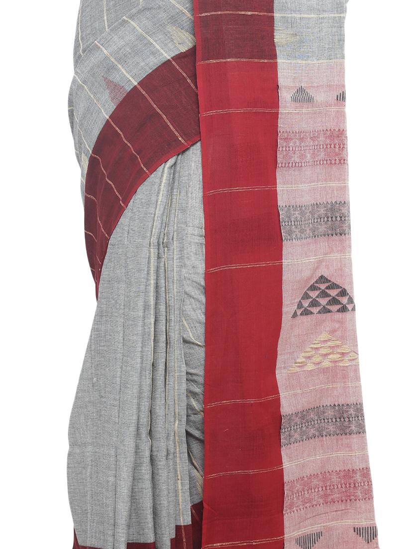 Stripes handloom saree - 15458728 - Zoom Image - 3