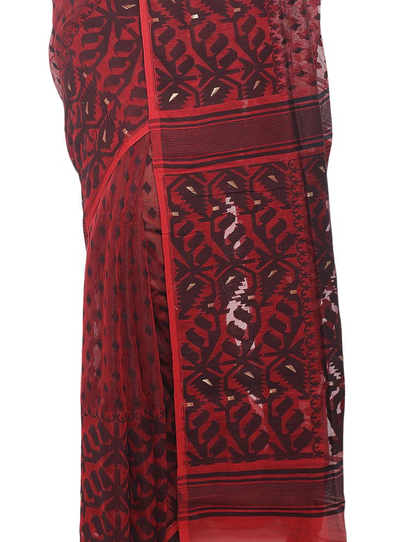 Muslin Hand woven jamdani saree - 15458738 - Zoom Image - 3