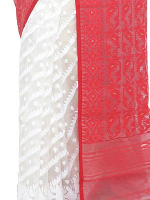 Muslin Dual tone jamdani saree - 15458748 - Standard Image - 3