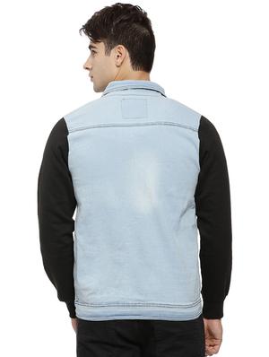 blue cotton denim jacket - 15460051 - Standard Image - 3