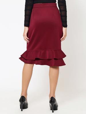 high waist ruffled skirt - 15460935 - Standard Image - 3