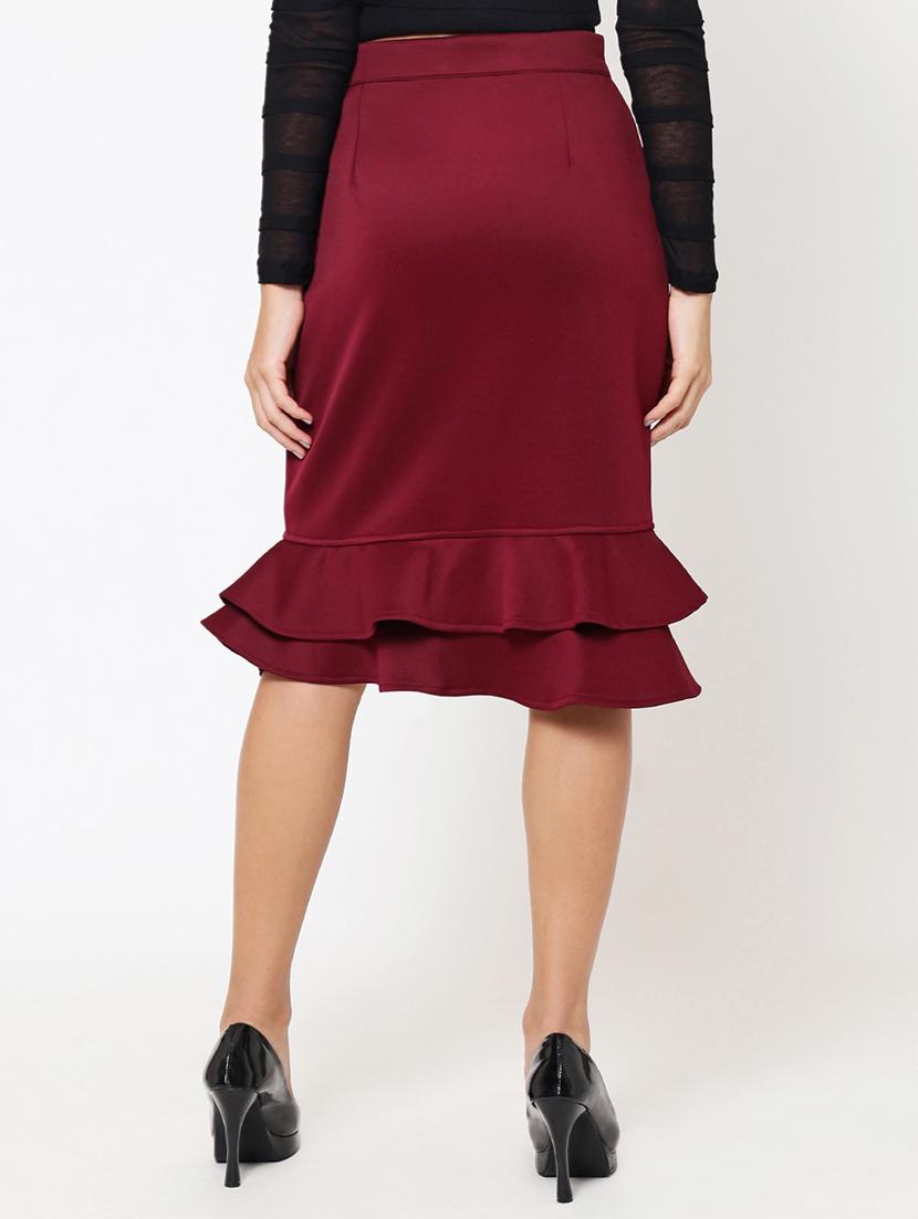 high waist ruffled skirt - 15460935 - Zoom Image - 3