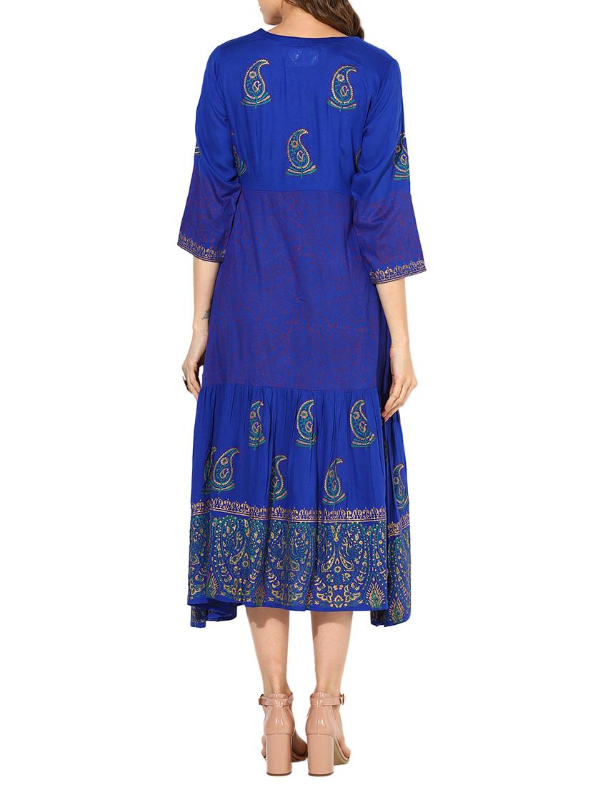 Fusion printed kurta - 15462858 - Zoom Image - 3