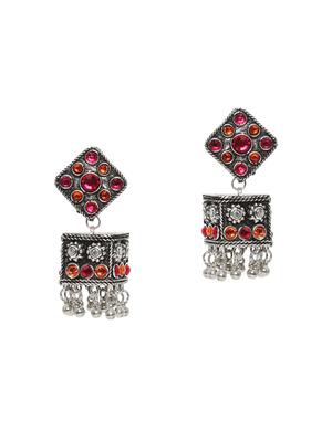 multi colored silver tone necklaces & earrings set - 15462953 - Standard Image - 3