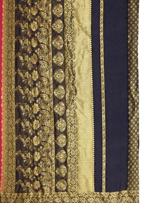 gold zari motif kanjivaram saree with blouse - 15464038 - Standard Image - 3