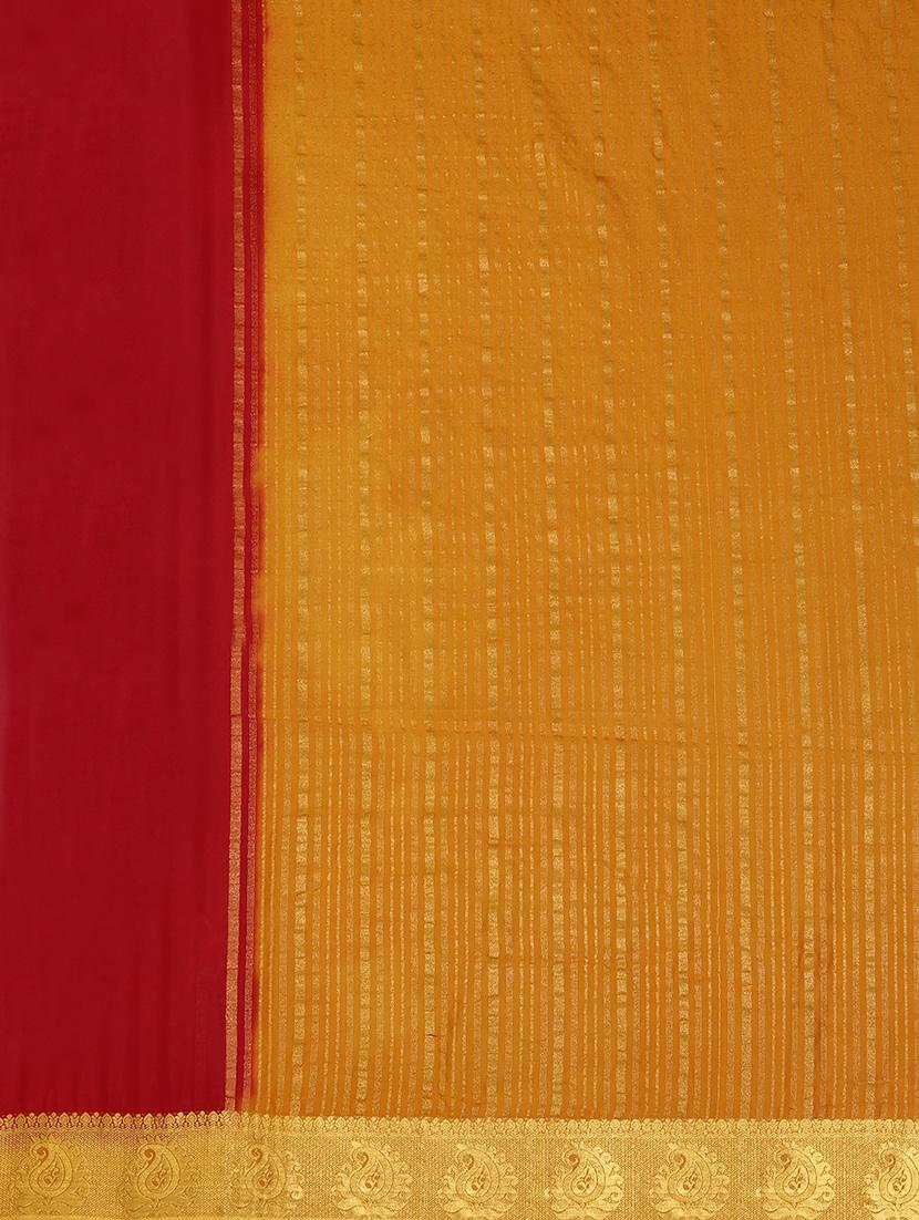 paisley zari border woven saree with blouse - 15464291 - Zoom Image - 3