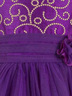 purple net frock - 15464580 - Standard Image - 3
