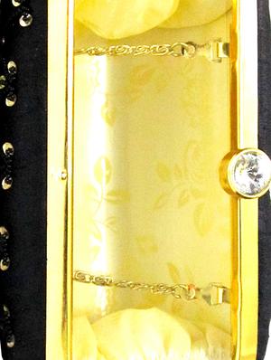 black cotton box clutch - 15466093 - Standard Image - 3