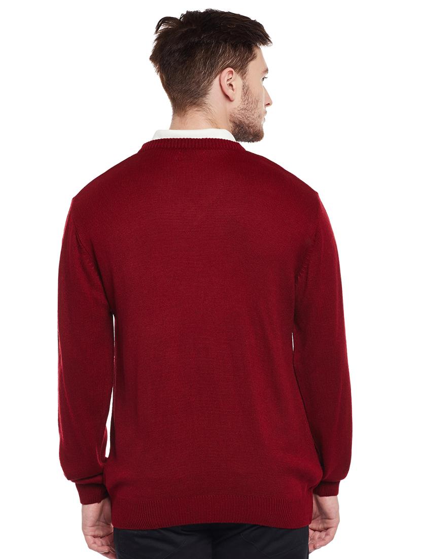 red wool pullover - 15466115 - Zoom Image - 3
