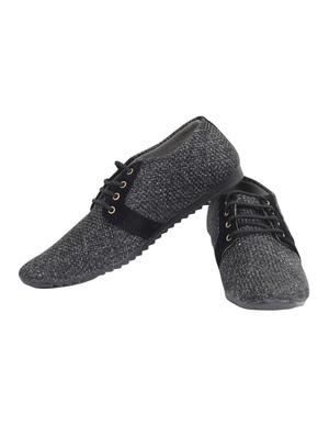 black jute lace up shoes - 15466700 - Standard Image - 3