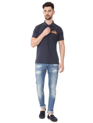 blue cotton blend polo t-shirt - 15467436 - Standard Image - 3