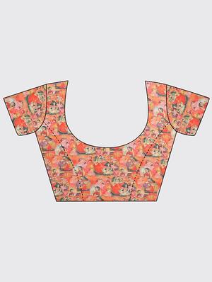 graphic border zari woven saree with blouse - 15469452 - Standard Image - 3