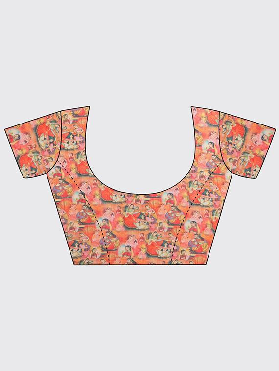 graphic border zari woven saree with blouse - 15469452 - Zoom Image - 3