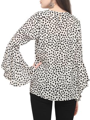 polka dot bell sleeved top - 15469856 - Standard Image - 3