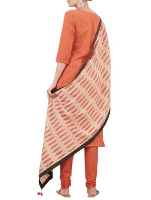 Embroidered stitched churidaar suit - 15471145 - Standard Image - 3