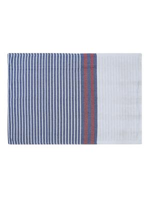 red & white woven design polycotton double bed cover with 2 pillow covers - 15471198 - Standard Image - 3
