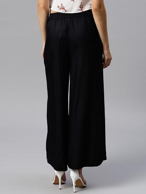 drawstring waist flared palazzo - 15471395 - Standard Image - 3